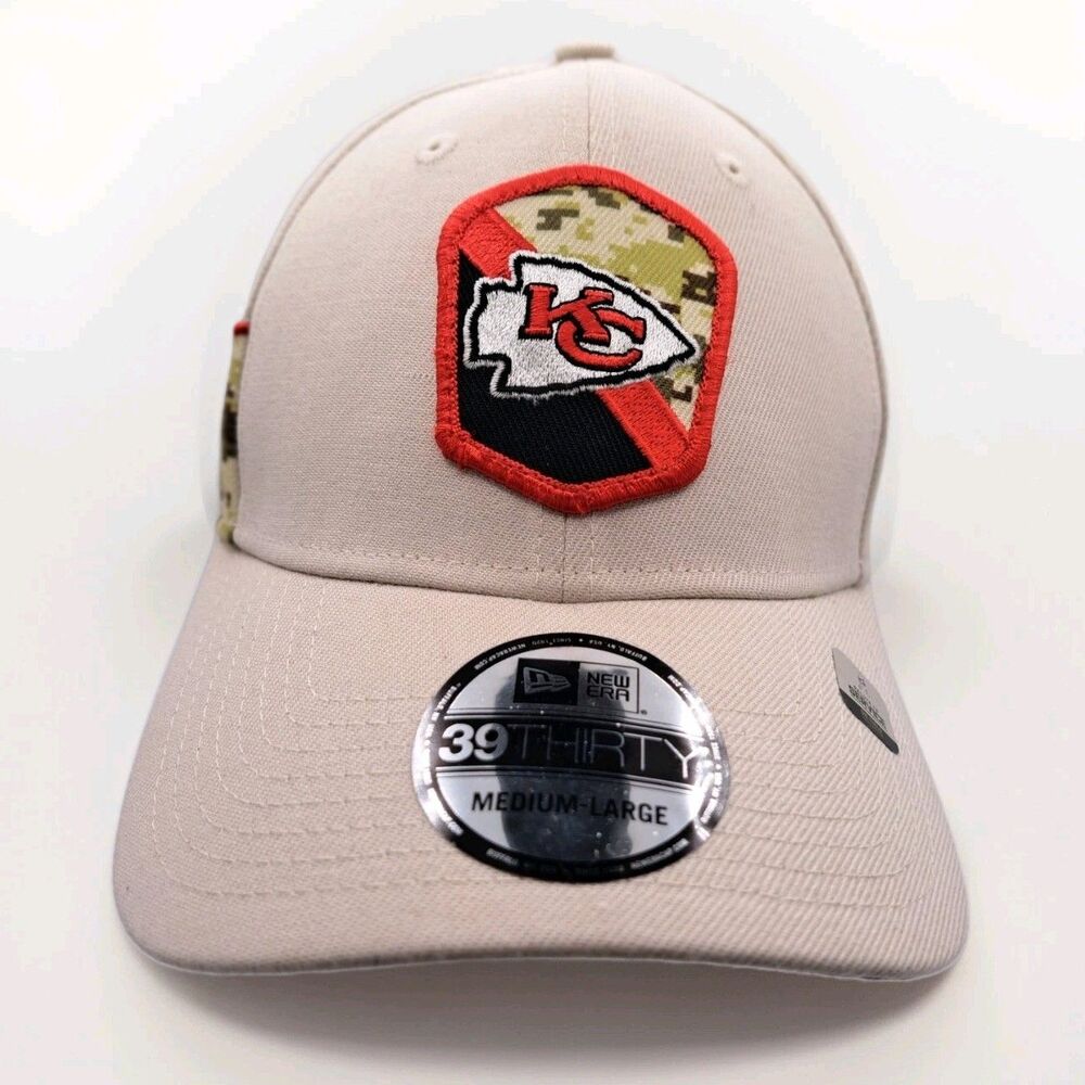 Kansas City Chiefs 2023 Salute To Service New Era‎ 39THIRTY Size M-L Hat Cap NFL